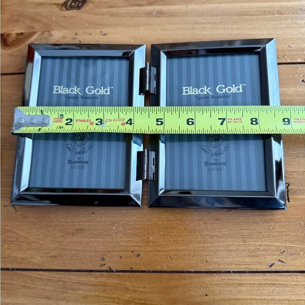 Loui Michel Cie by Bowon Black Gold Double Hinged Frame For 3.5X5